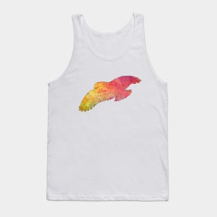 Cute Vintage Owl Illustration with bright watercolour look Tank Top